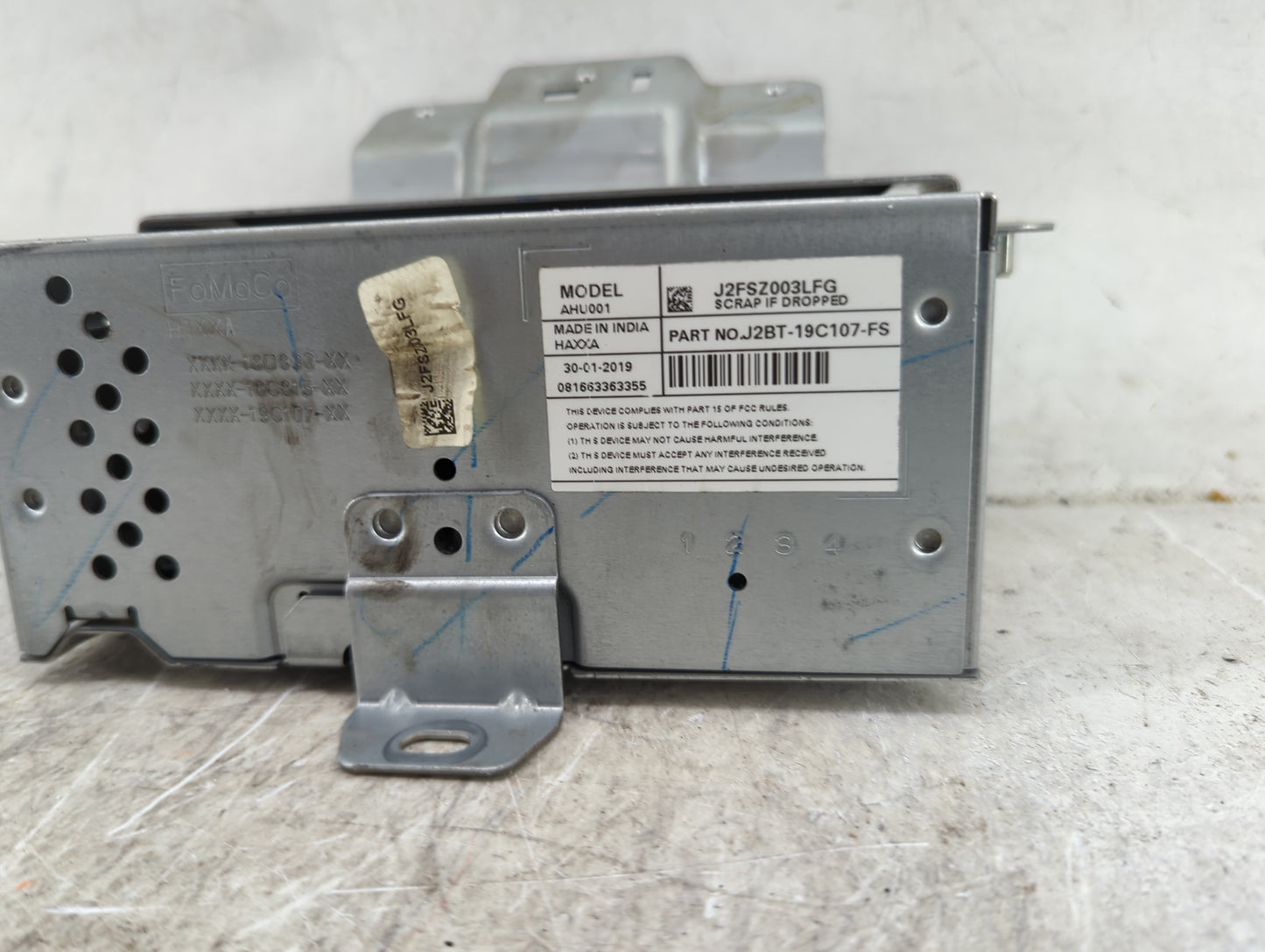 2018-2019 Ford Ecosport Radio AM FM Cd Player Receiver Replacement P/N:J2FSZ003LFG J2BT-19C107-FS Fits Fits 2018 2019 OEM Us