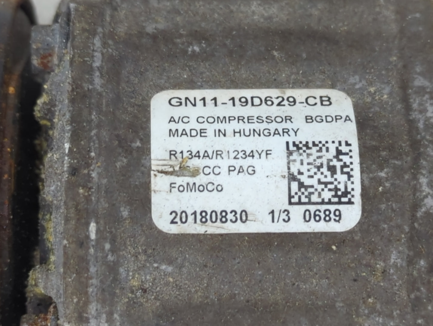 2018-2022 Ford Ecosport Air Conditioning A/c Ac Compressor Oem - Oemusedautoparts1.com