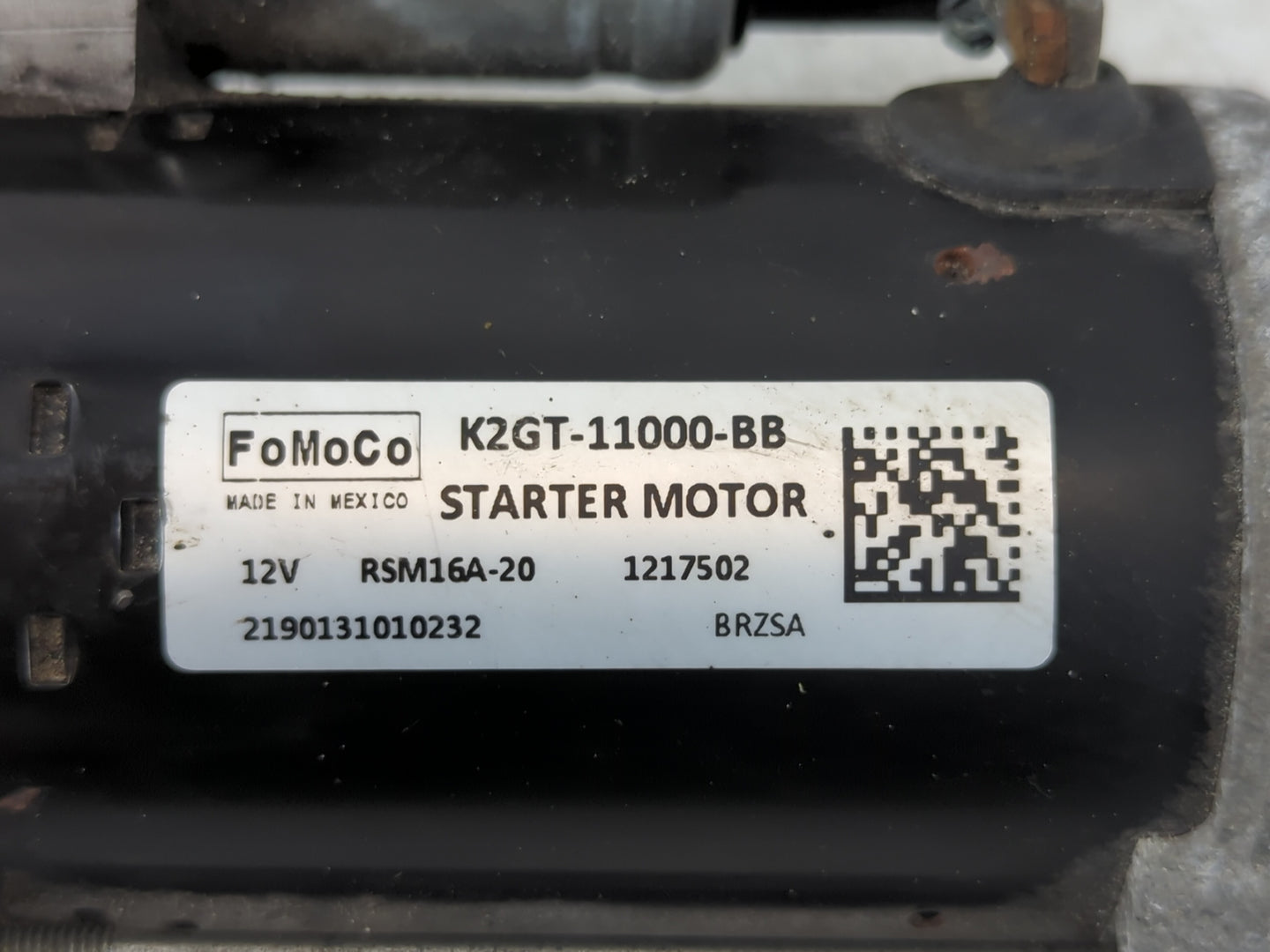 2019-2020 Ford Edge Car Starter Motor Solenoid OEM P/N:K2GT-11000-BB Fits Fits 2019 2020 2021 2022 OEM Used Auto Parts - Oem