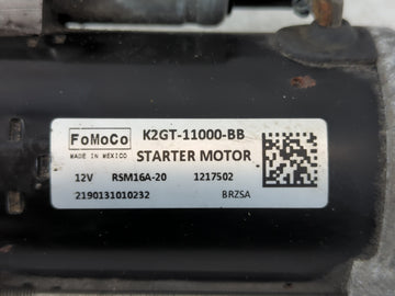 2019-2020 Ford Edge Car Starter Motor Solenoid OEM P/N:K2GT-11000-BB Fits Fits 2019 2020 2021 2022 OEM Used Auto Parts