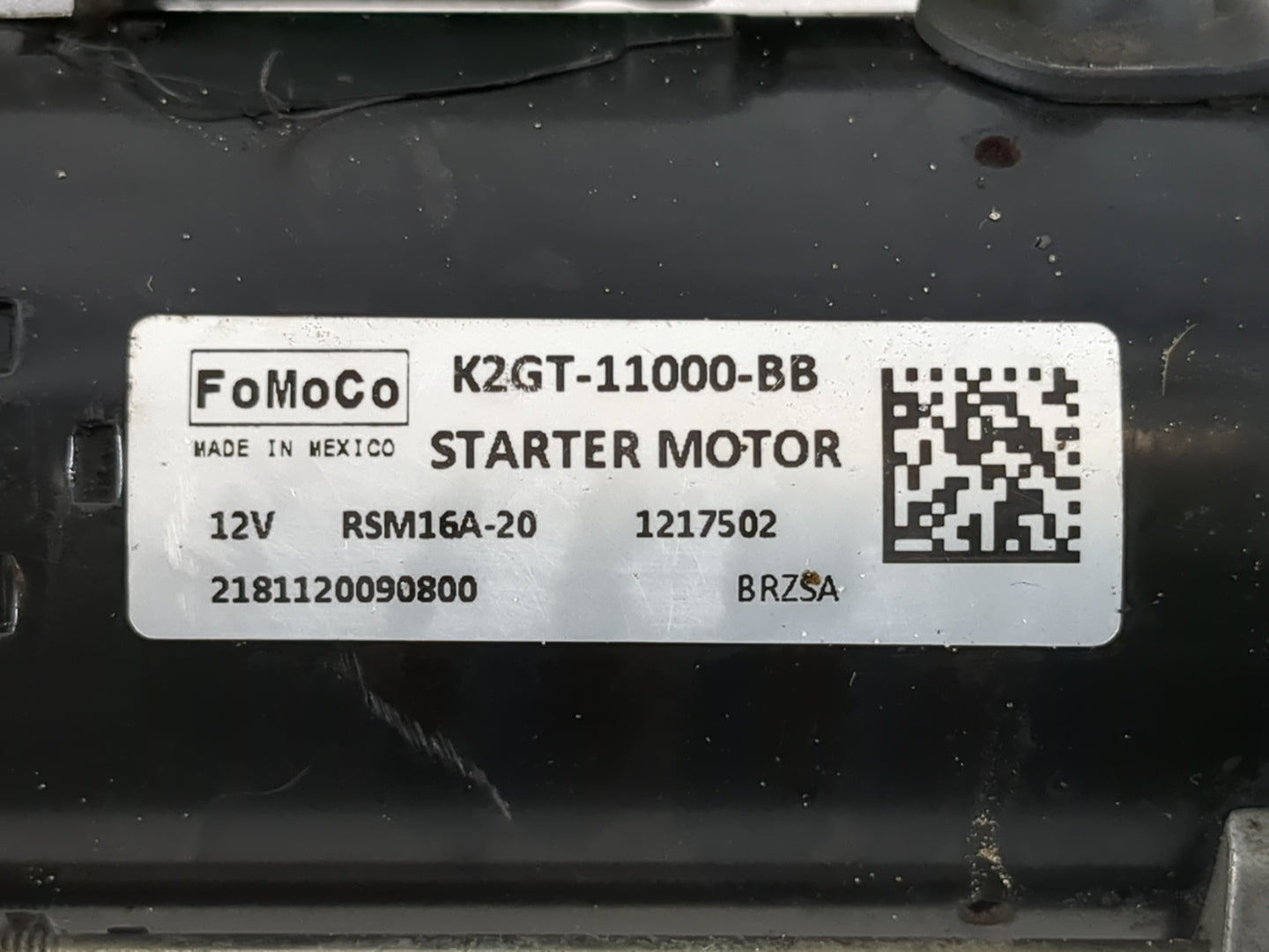 2019-2020 Ford Edge Car Starter Motor Solenoid OEM P/N:K2GT-11000-BB Fits Fits 2019 2020 2021 2022 OEM Used Auto Parts - Oem