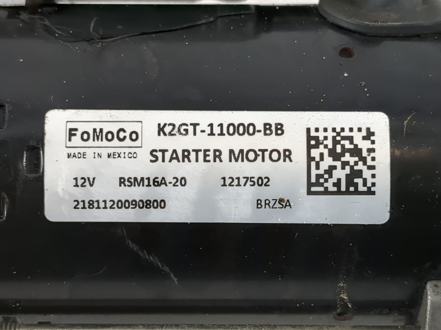 2019-2020 Ford Edge Car Starter Motor Solenoid OEM P/N:K2GT-11000-BB Fits Fits 2019 2020 2021 2022 OEM Used Auto Parts - Oem