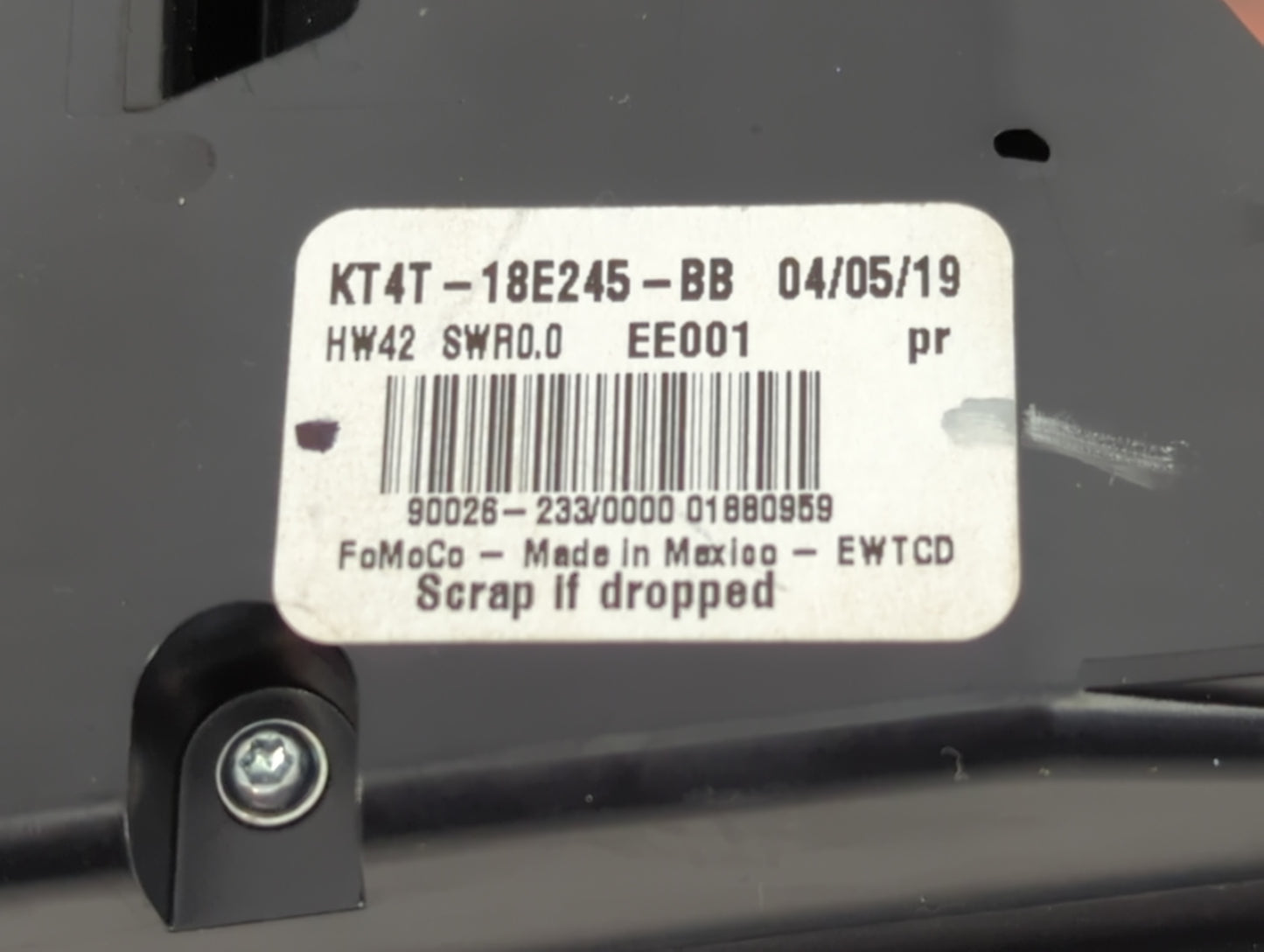 2019-2020 Ford Edge Radio AM FM Cd Player Receiver Replacement P/N:KT4T-18E245-BB Fits Fits 2019 2020 OEM Used Auto Parts - 