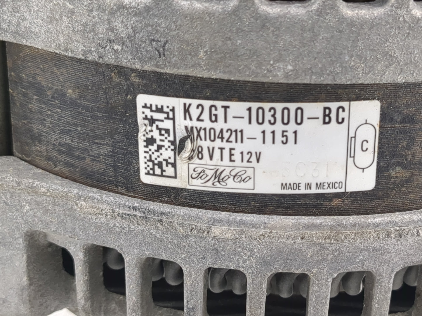 2019-2020 Ford Edge Alternator Replacement Generator Charging Assembly Engine OEM P/N:MX104211-1151 K2GT-10300-BC Fits OEM U