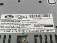 2019 Ford Edge Radio AM FM Cd Player Receiver Replacement P/N:KT4T-19C107-CE Fits OEM Used Auto Parts - Oemusedautoparts1.co