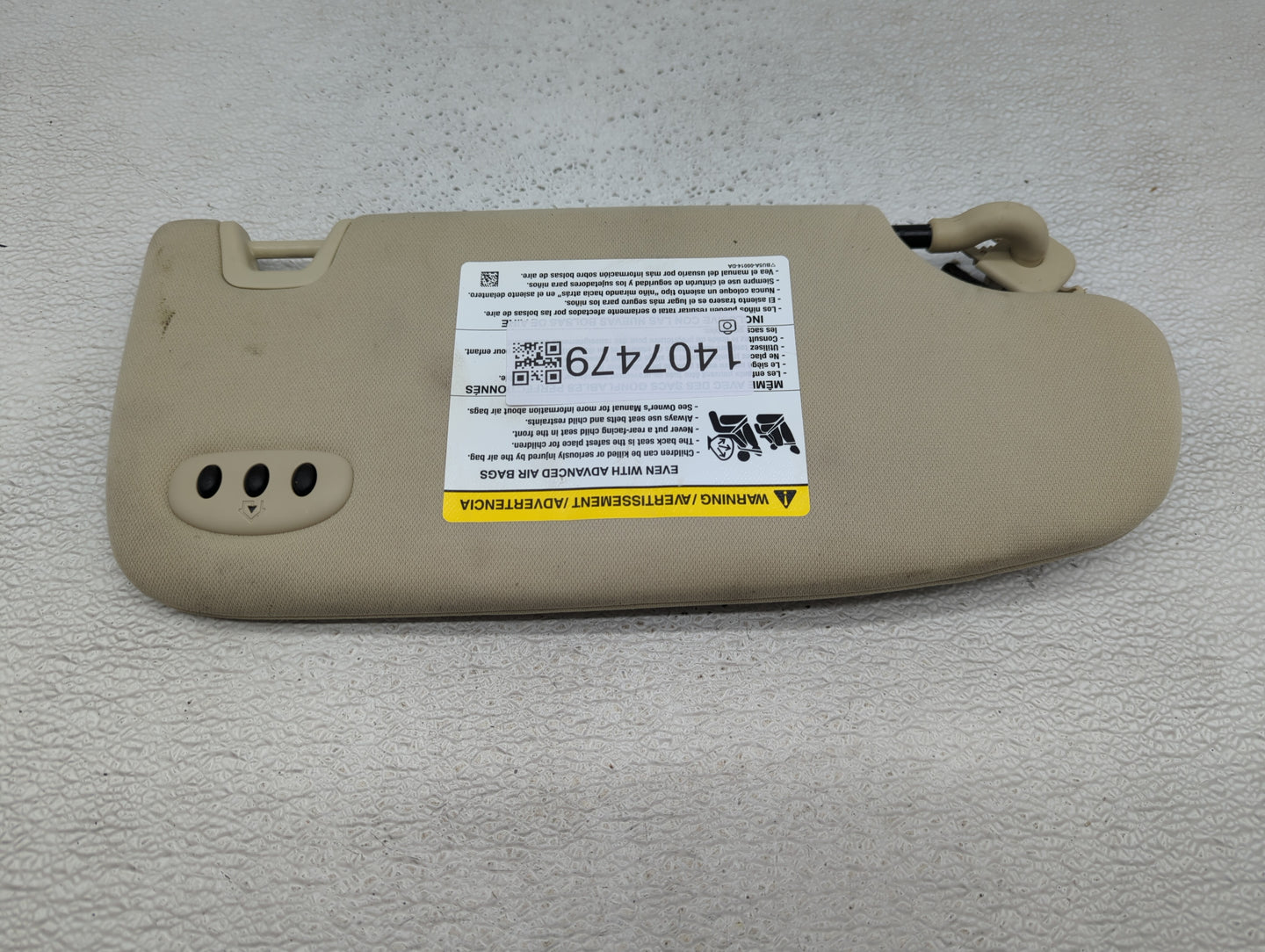 2015-2020 Ford Edge Sun Visor Shade Replacement Passenger Right Mirror Fits Fits 2015 2016 2017 2018 2019 2020 OEM Used Auto