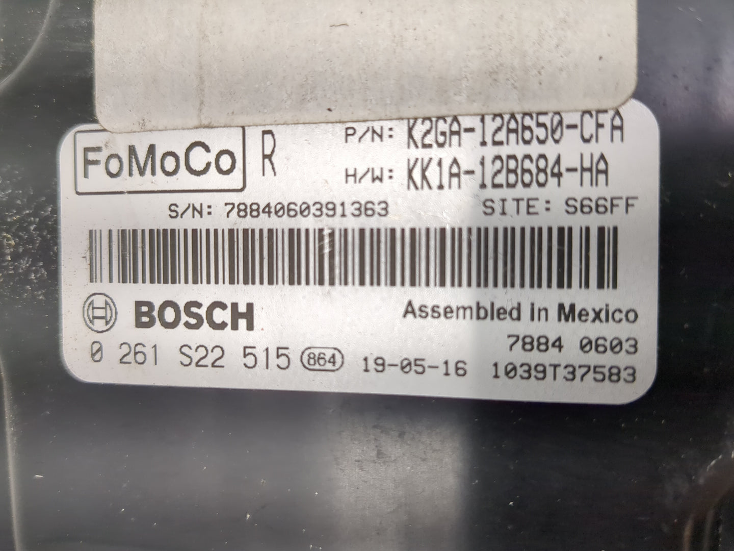 2019 Ford Edge PCM Engine Control Computer ECU ECM PCU OEM P/N:K2GA-12A650-CFA KK1A-12B684-HA, 0261S22515 Fits Fits 2020 202