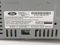2019 Ford Edge Radio AM FM Cd Player Receiver Replacement P/N:KT4T-19C107-CF Fits OEM Used Auto Parts - Oemusedautoparts1.co