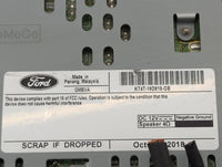 2019 Ford Edge Radio AM FM Cd Player Receiver Replacement P/N:CQ-RJ38N14MA KT4T-18D818-GB Fits OEM Used Auto Parts - Oemused
