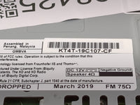 2019 Ford Edge Radio AM FM Cd Player Receiver Replacement P/N:KT4T-19C107-CF Fits OEM Used Auto Parts - Oemusedautoparts1.co