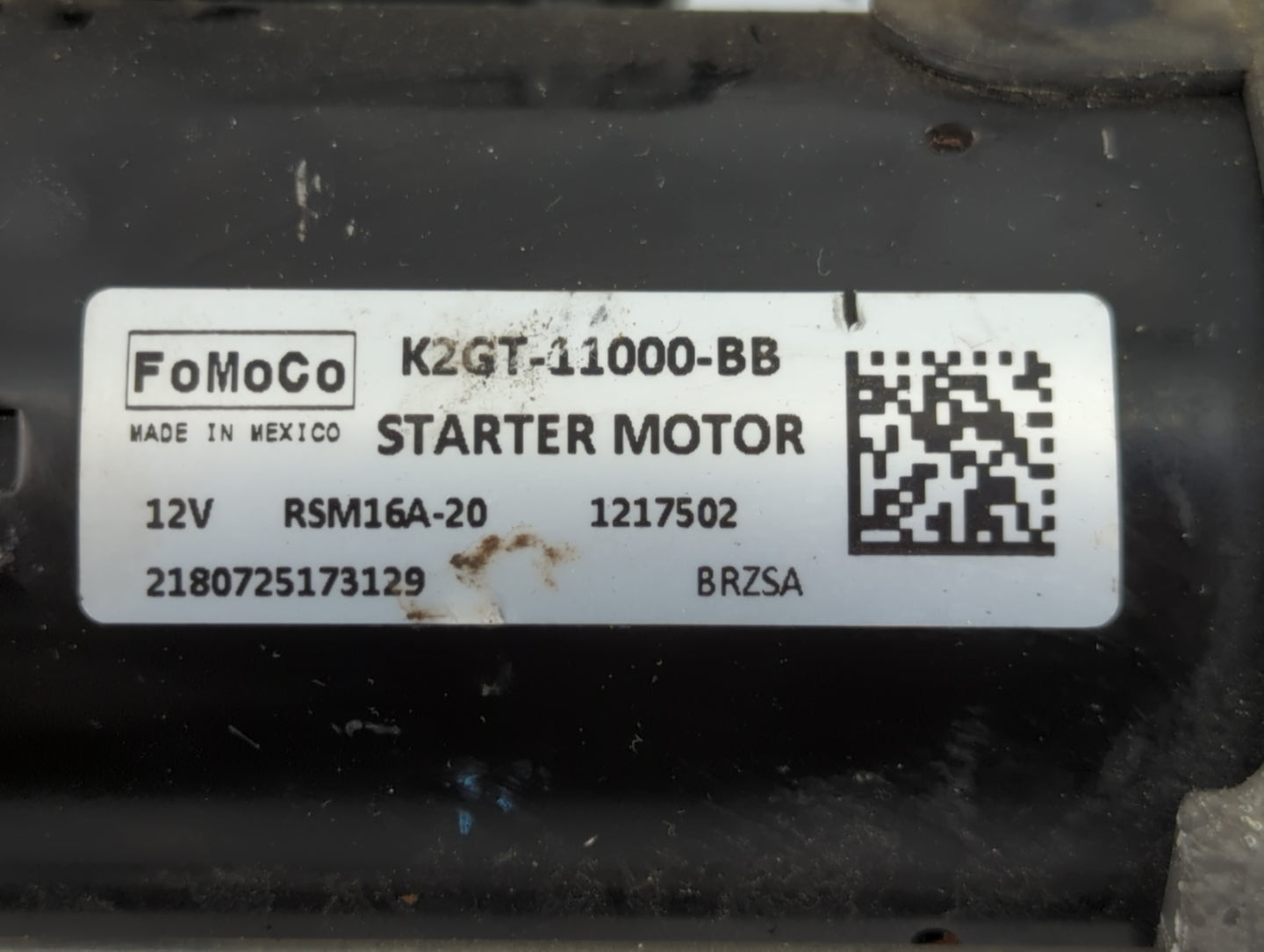 2019-2020 Ford Edge Car Starter Motor Solenoid OEM P/N:K2GT-11000-BB Fits Fits 2019 2020 2021 2022 OEM Used Auto Parts - Oem