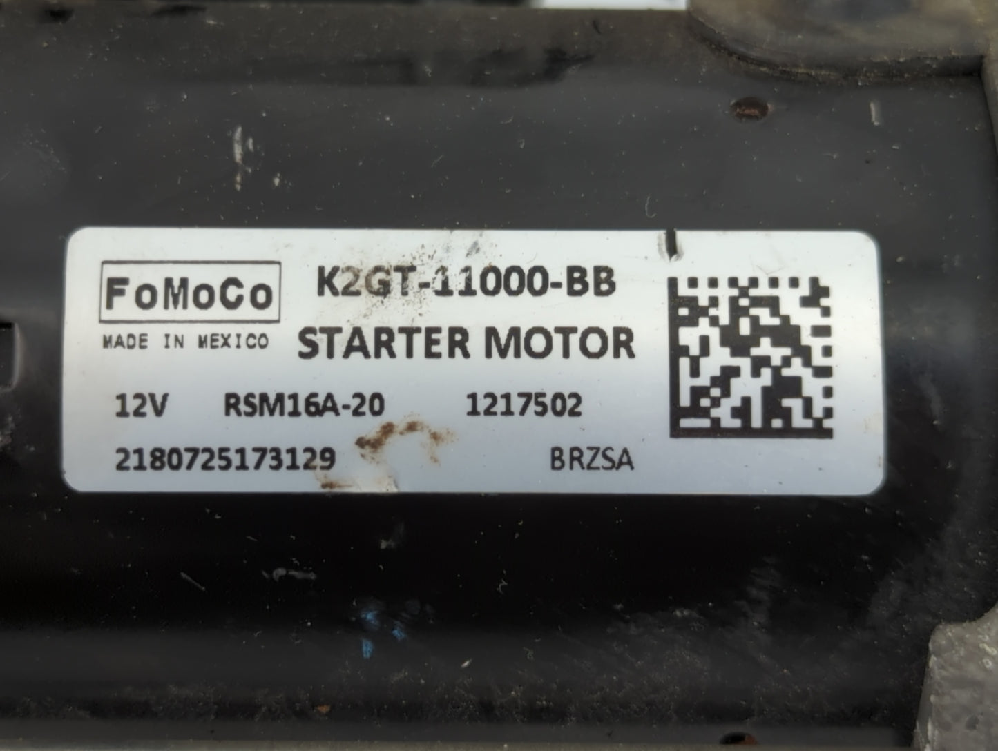 2019-2020 Ford Edge Car Starter Motor Solenoid OEM P/N:K2GT-11000-BB Fits Fits 2019 2020 2021 2022 OEM Used Auto Parts - Oem