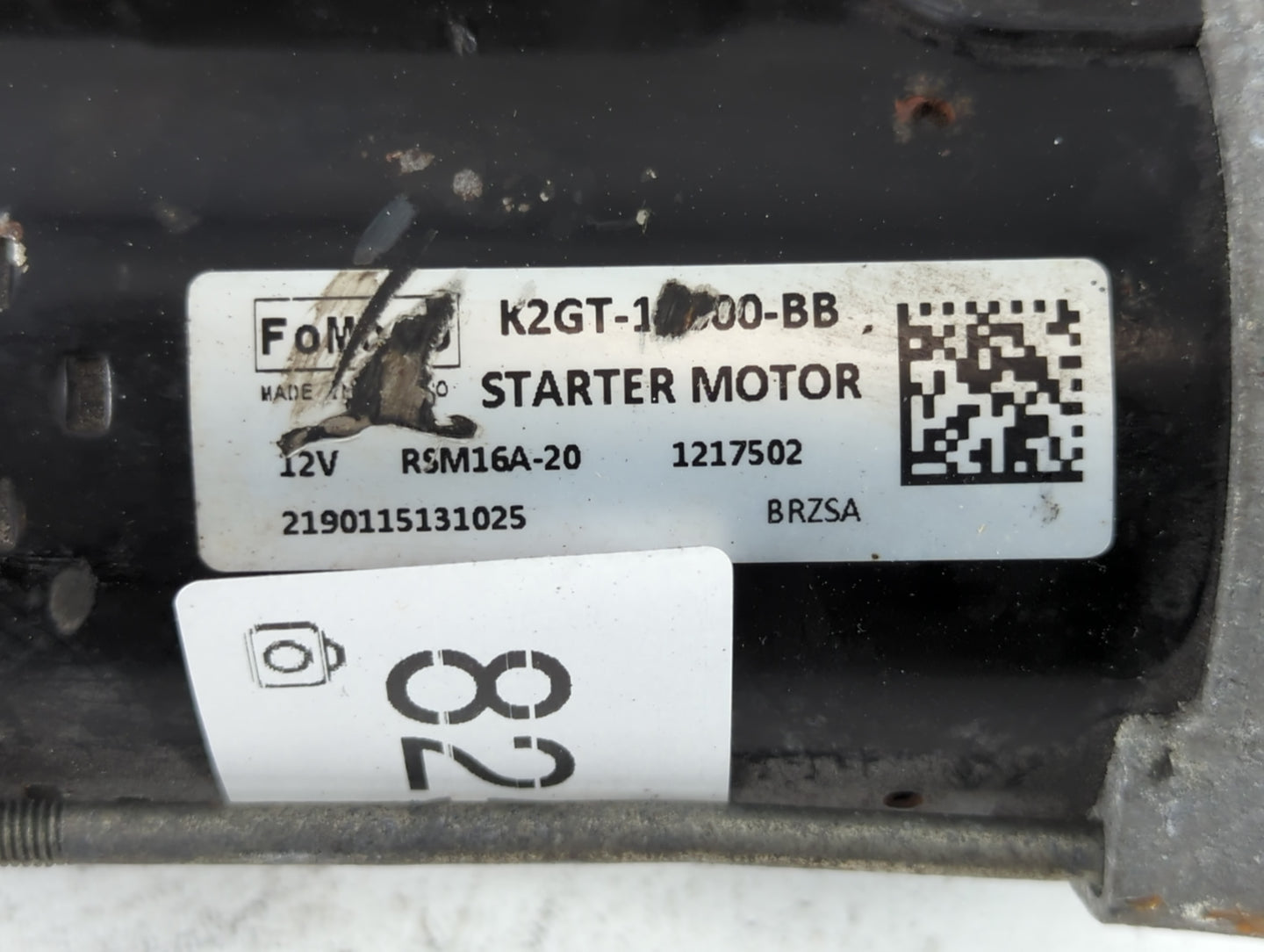 2019-2020 Ford Edge Car Starter Motor Solenoid OEM P/N:K2GT-11000-BC Fits Fits 2019 2020 2021 2022 OEM Used Auto Parts - Oem