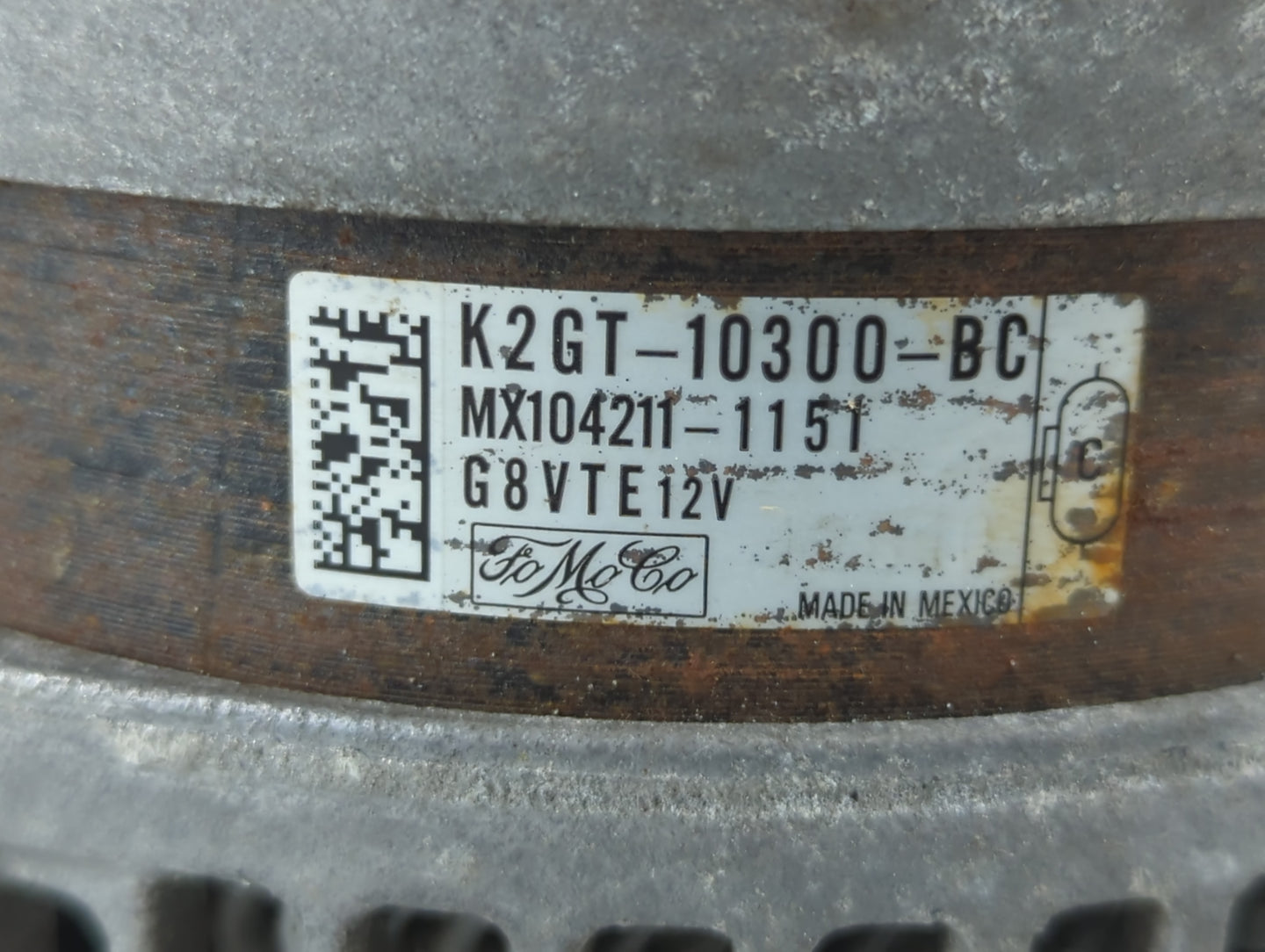 2019-2020 Ford Edge Alternator Replacement Generator Charging Assembly Engine OEM P/N:MX104211-1151 K2GT-10300-BC Fits OEM U