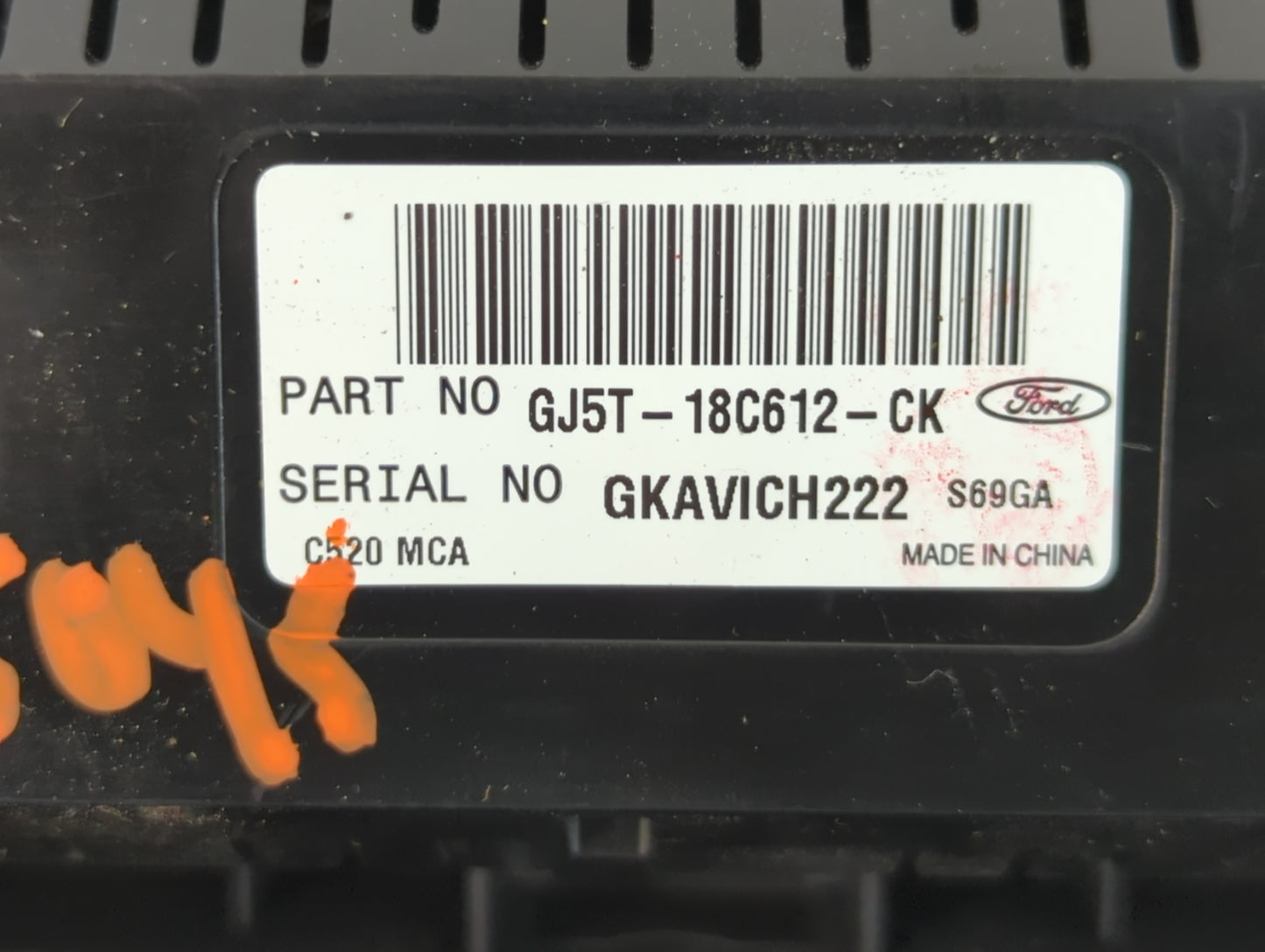 2018-2019 Ford Escape Climate Control Module Temperature AC/Heater Replacement P/N:GJ5T-18C612-CK Fits Fits 2018 2019 OEM Us