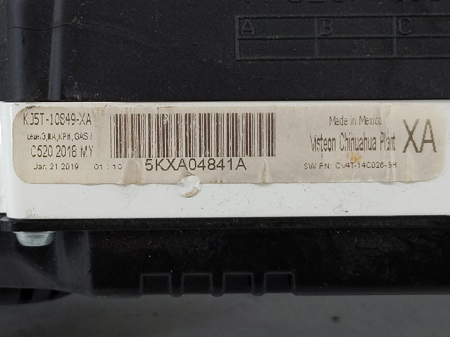 2019 Ford Escape Instrument Cluster Speedometer Gauges P/N:KJ5T-10849-XA Fits OEM Used Auto Parts - Oemusedautoparts1.com