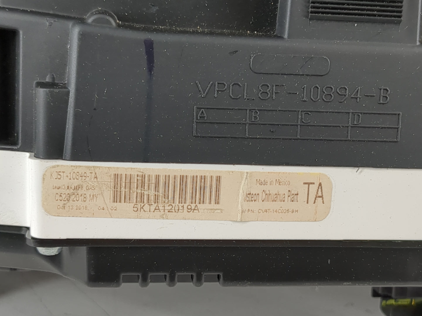 2019 Ford Escape Instrument Cluster Speedometer Gauges P/N:5KTA94107A Fits OEM Used Auto Parts - Oemusedautoparts1.com