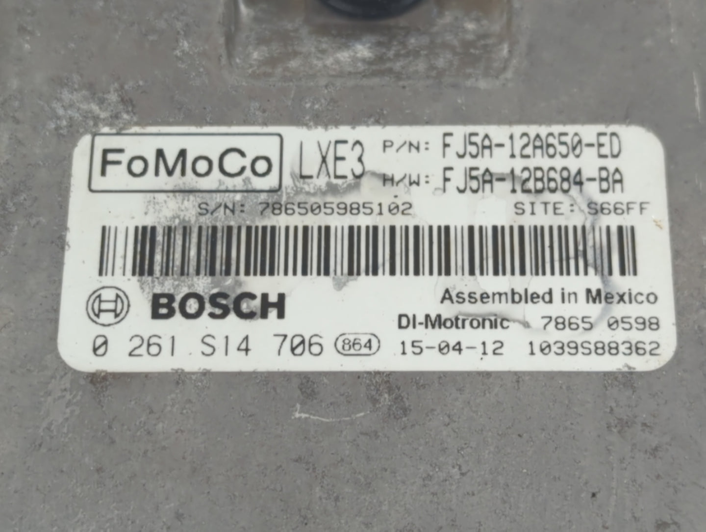 2019 Ford Escape PCM Engine Control Computer ECU ECM PCU OEM P/N:FJ5A-12A650-ED Fits Fits 2020 OEM Used Auto Parts - Oemused