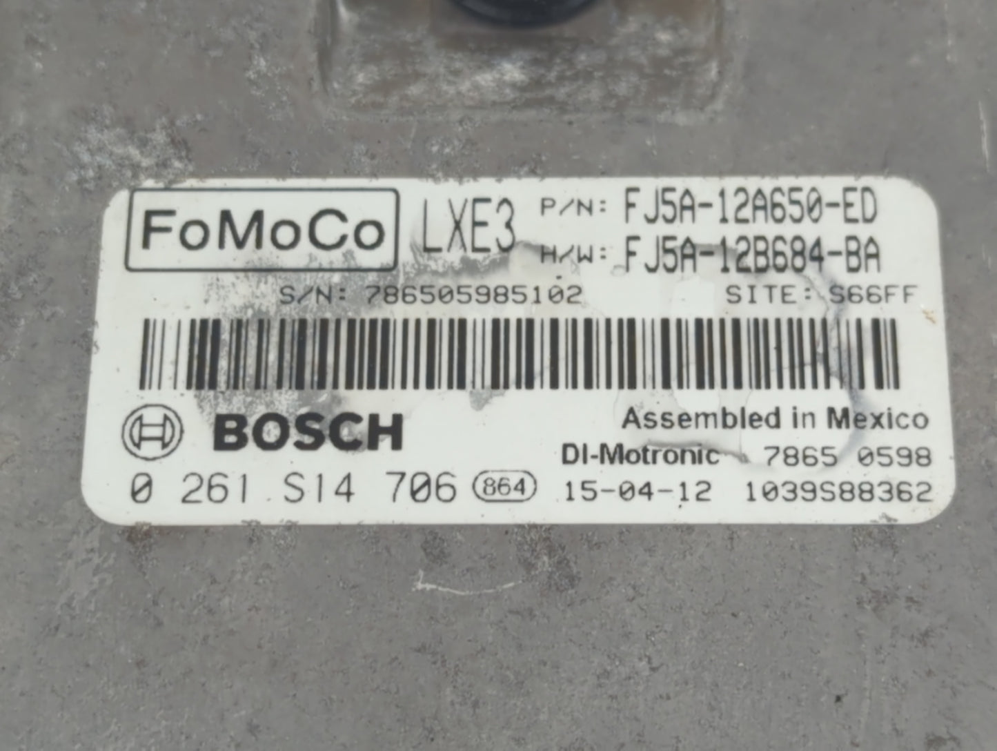 2019 Ford Escape PCM Engine Control Computer ECU ECM PCU OEM P/N:FJ5A-12A650-ED Fits Fits 2020 OEM Used Auto Parts - Oemused