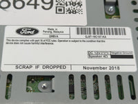 2019 Ford Escape Radio AM FM Cd Player Receiver Replacement P/N:GJ5T-19C107-KA Fits OEM Used Auto Parts - Oemusedautoparts1.
