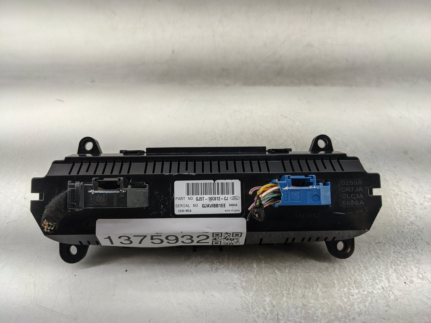 2018-2019 Ford Escape Climate Control Module Temperature AC/Heater Replacement P/N:GJ5T-18C612-CJ Fits Fits 2018 2019 OEM Us