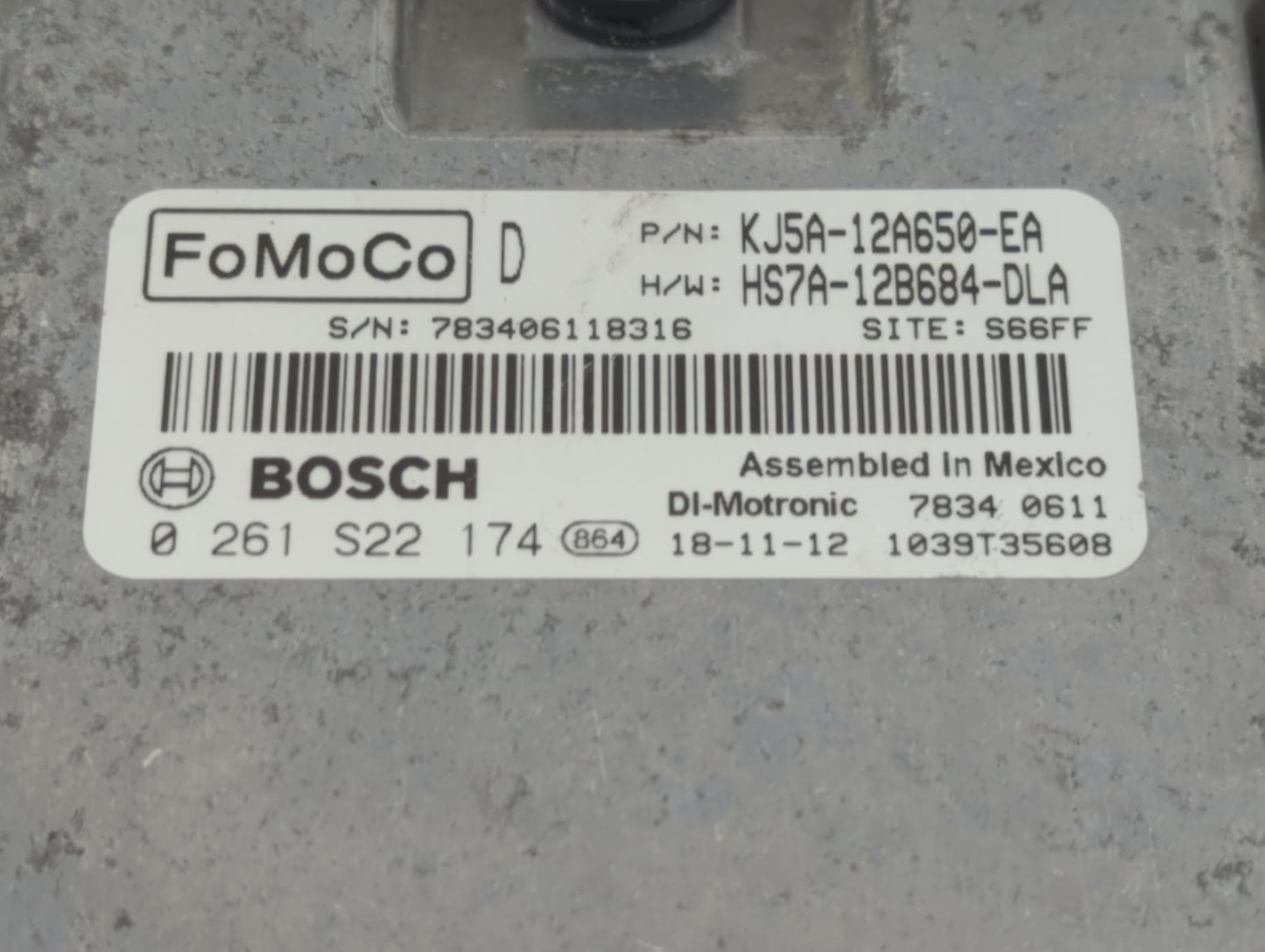 2019 Ford Escape PCM Engine Control Computer ECU ECM PCU OEM P/N:HS7A-12B684-DLA KJ5A-12A650-EA, 0 261 S22 Fits Fits 2020 OE