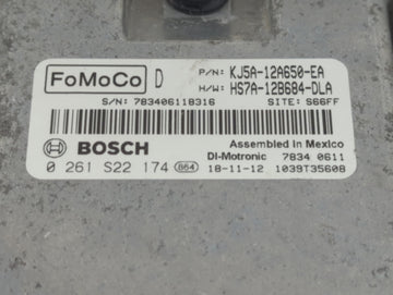 2019 Ford Escape PCM Engine Control Computer ECU ECM PCU OEM P/N:HS7A-12B684-DLA KJ5A-12A650-EA, 0 261 S22 Fits Fits 2020 OEM Used Auto Parts