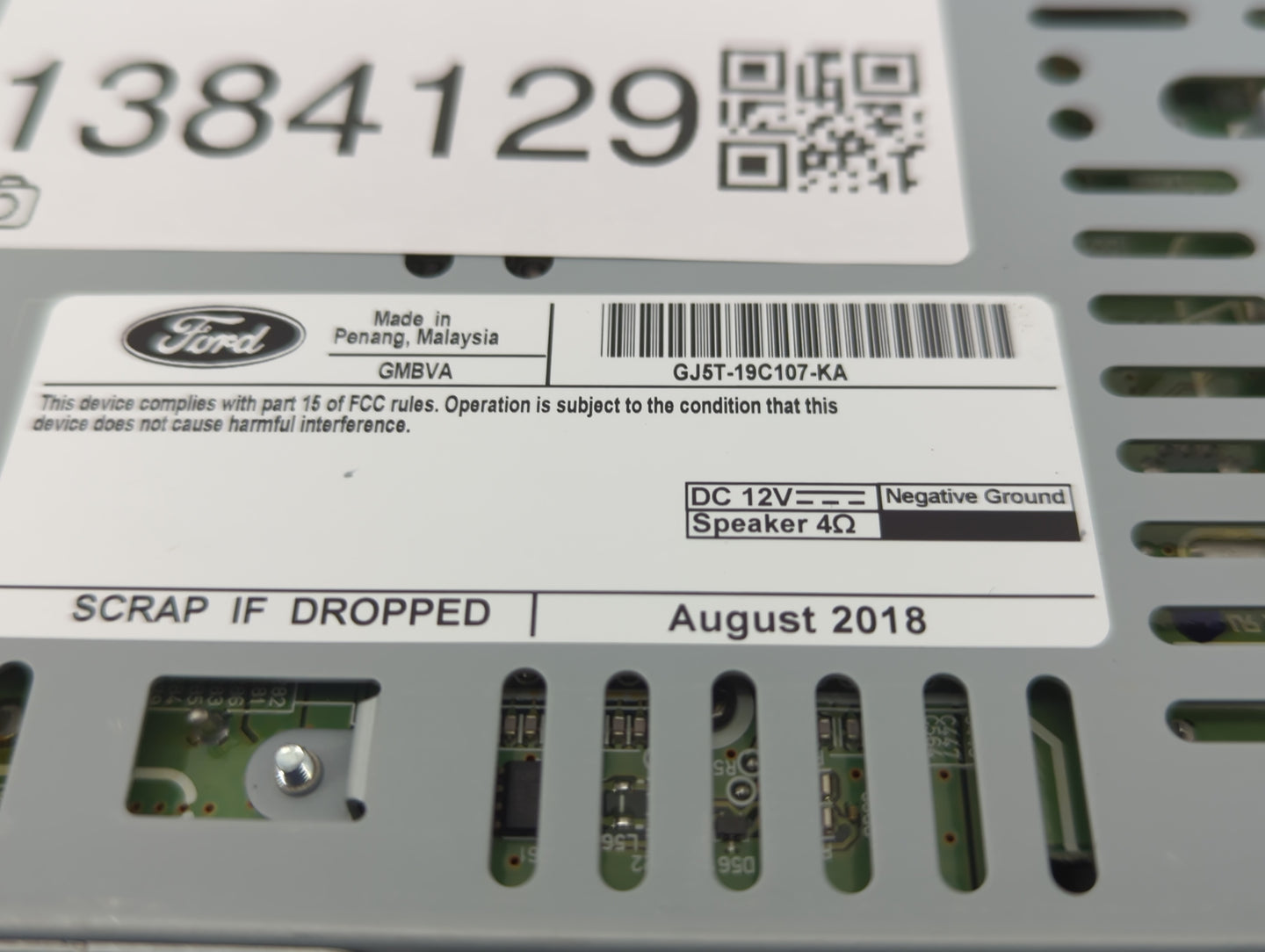 2015-2019 Ford Escape Radio AM FM Cd Player Receiver Replacement P/N:GJ5T-19C107-KA Fits Fits 2015 2016 2017 2018 2019 OEM U