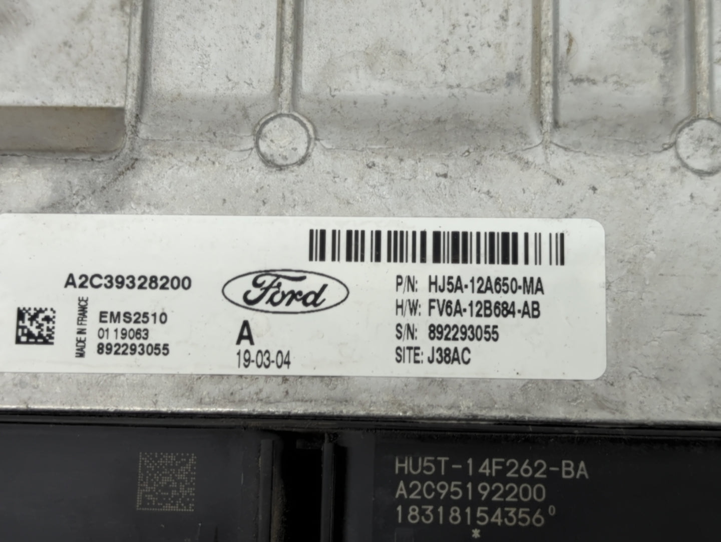 2019 Ford Escape PCM Engine Control Computer ECU ECM PCU OEM P/N:HU5T-14F262-BA Fits Fits 2020 OEM Used Auto Parts - Oemused