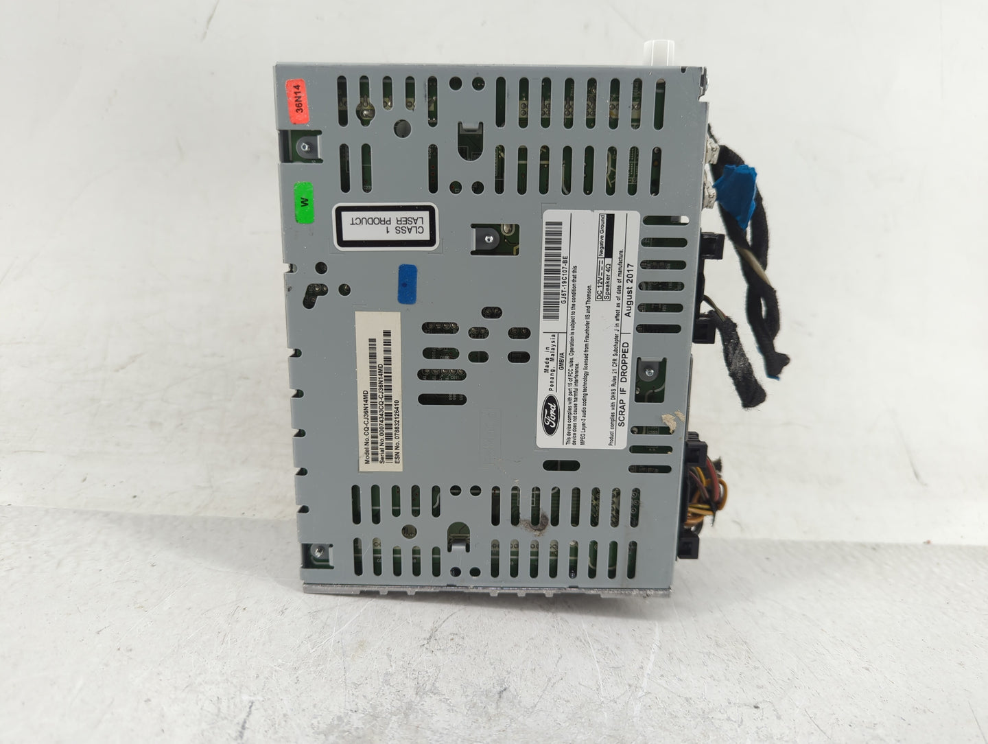 2017-2019 Ford Escape Radio AM FM Cd Player Receiver Replacement P/N:GJ5T-19C107-BE Fits Fits 2017 2018 2019 OEM Used Auto P