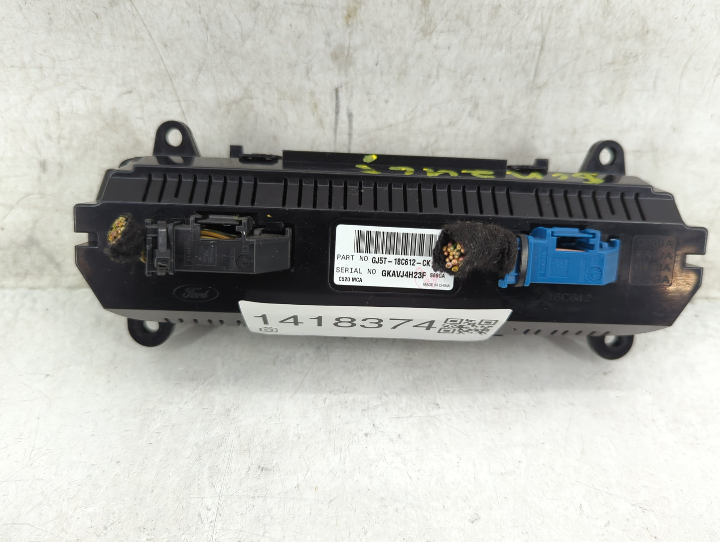 2018-2019 Ford Escape Climate Control Module Temperature AC/Heater Replacement P/N:GJ5T-18C612-CK Fits Fits 2018 2019 OEM Us