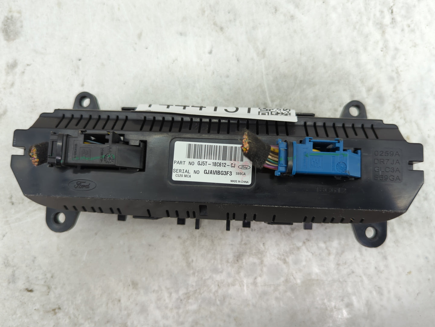 2018-2019 Ford Escape Climate Control Module Temperature AC/Heater Replacement P/N:GJ5T-18C612-CJ Fits Fits 2018 2019 OEM Us