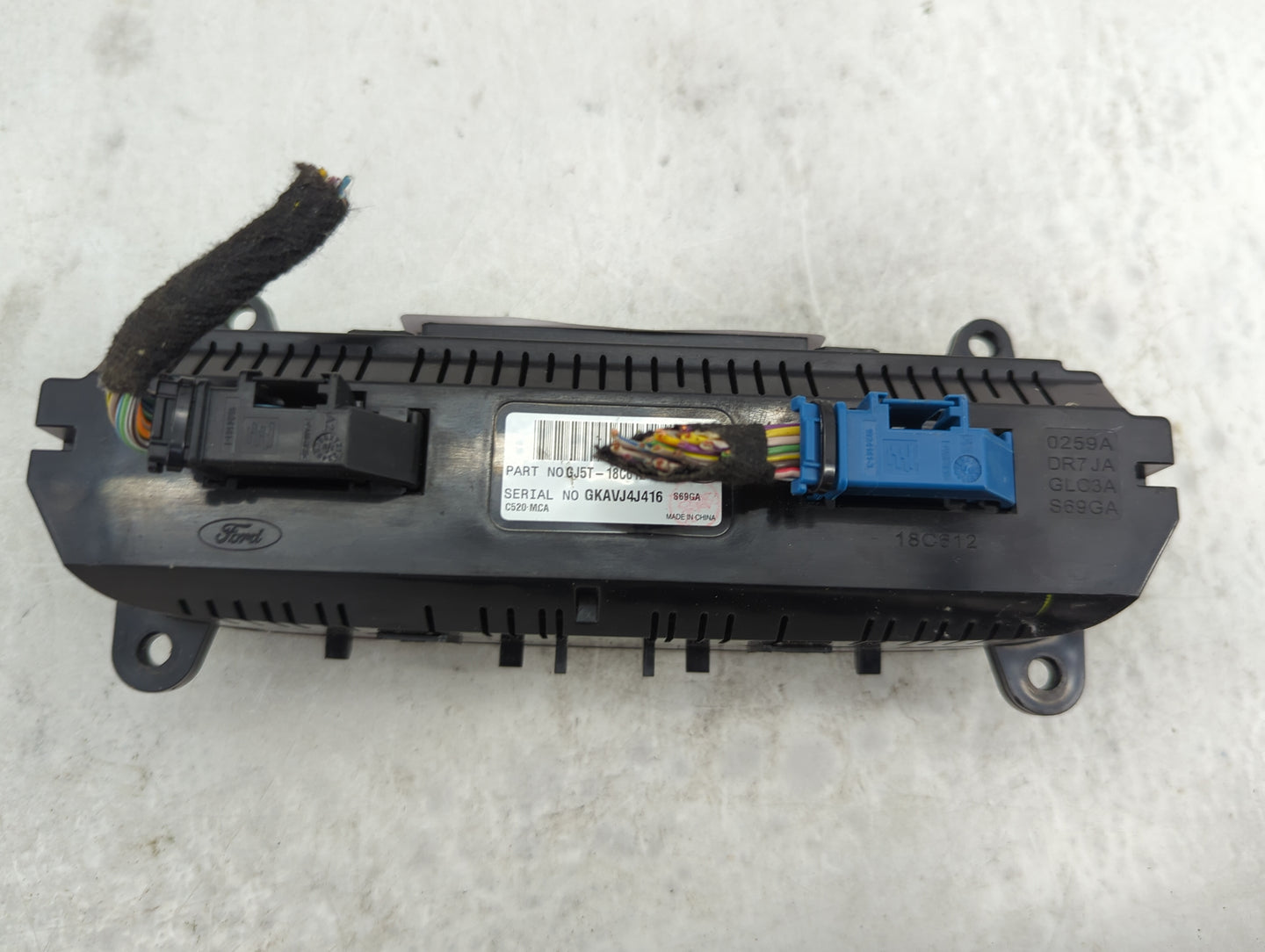 2018-2019 Ford Escape Climate Control Module Temperature AC/Heater Replacement P/N:GJ5T-18C612-CK Fits Fits 2018 2019 OEM Us