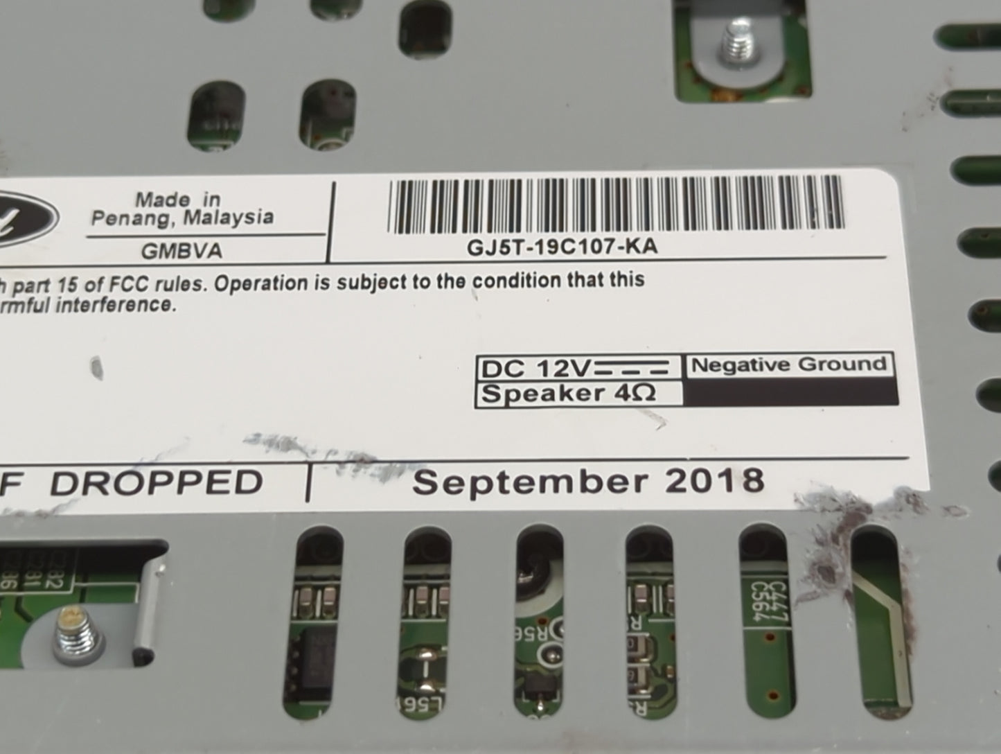 2019 Ford Escape Radio AM FM Cd Player Receiver Replacement P/N:GJ5T-19C107-KA Fits OEM Used Auto Parts - Oemusedautoparts1.