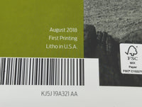 2019 Ford Escape Owners Manual Book Guide P/N:KJ5J19A321AA OEM Used Auto Parts - Oemusedautoparts1.com