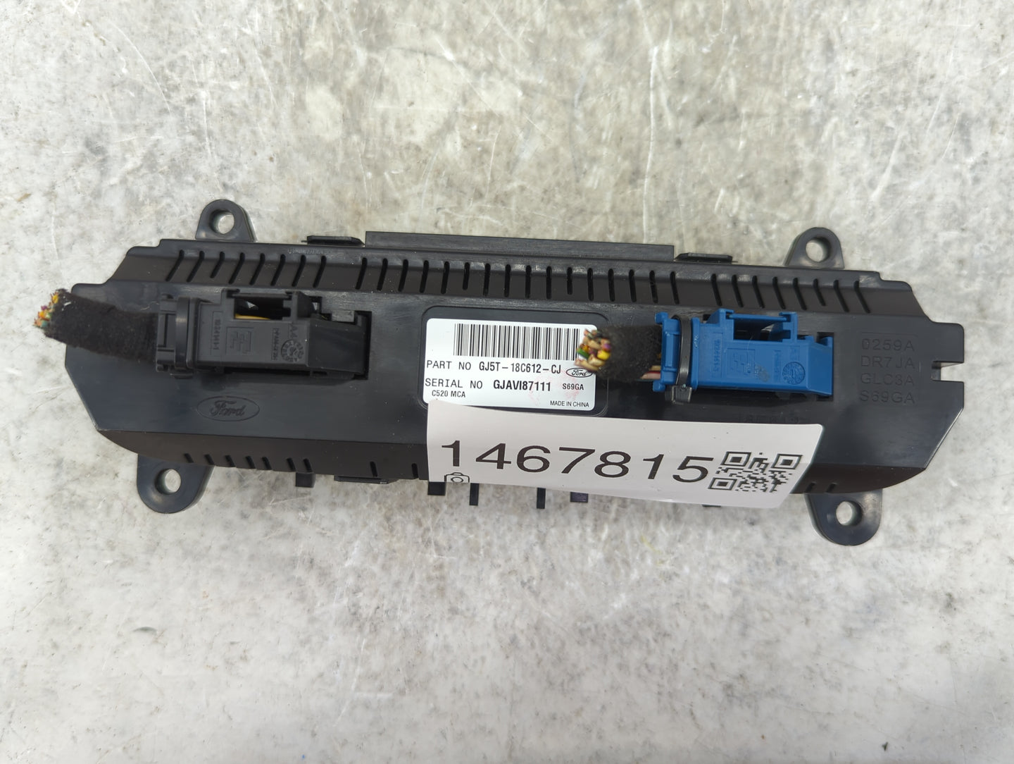 2018-2019 Ford Escape Climate Control Module Temperature AC/Heater Replacement P/N:GJ5T-18C612-CJ Fits Fits 2018 2019 OEM Us
