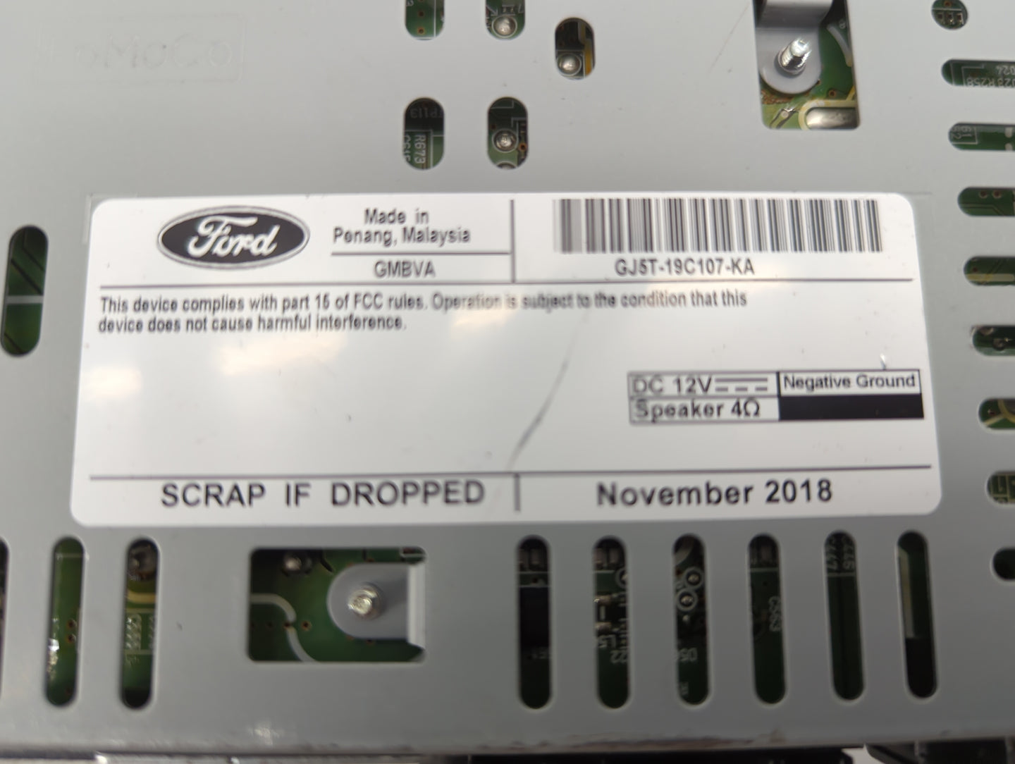 2015-2019 Ford Escape Radio AM FM Cd Player Receiver Replacement P/N:GJ5T-19C107-KA CJ5T-19C107-GB Fits OEM Used Auto Parts 