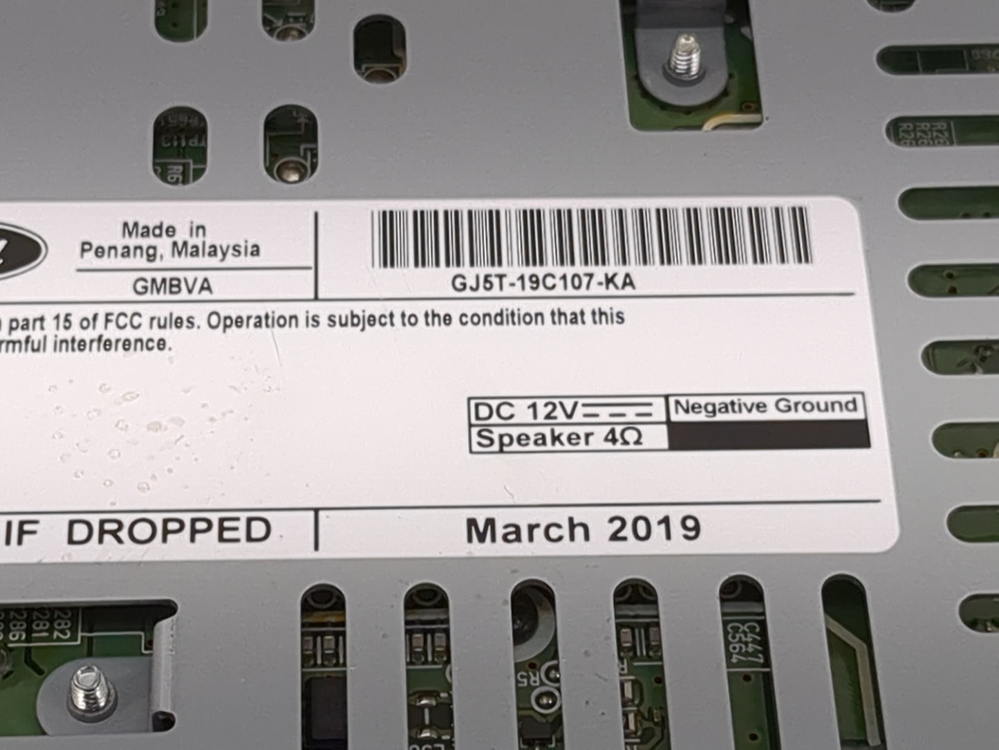 2019 Ford Escape Radio AM FM Cd Player Receiver Replacement P/N:GJ5T-19C107-KA GMBVA Fits OEM Used Auto Parts - Oemusedautop