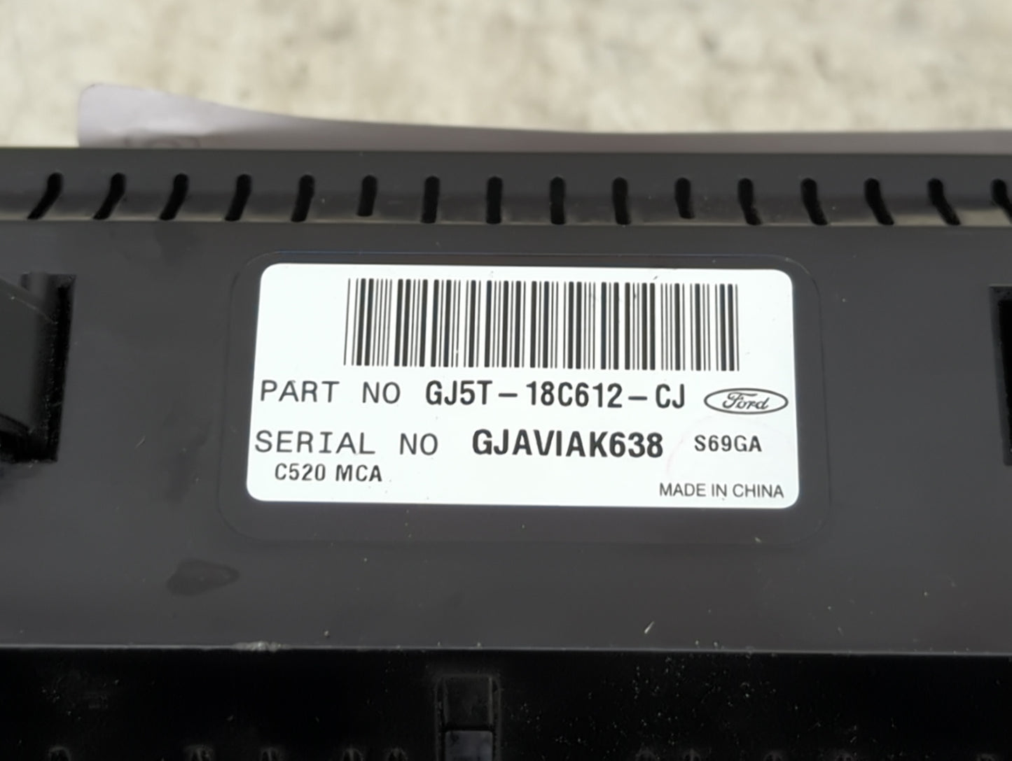 2018-2019 Ford Escape Climate Control Module Temperature AC/Heater Replacement P/N:GJ5T-18C612-CJ Fits Fits 2018 2019 OEM Us