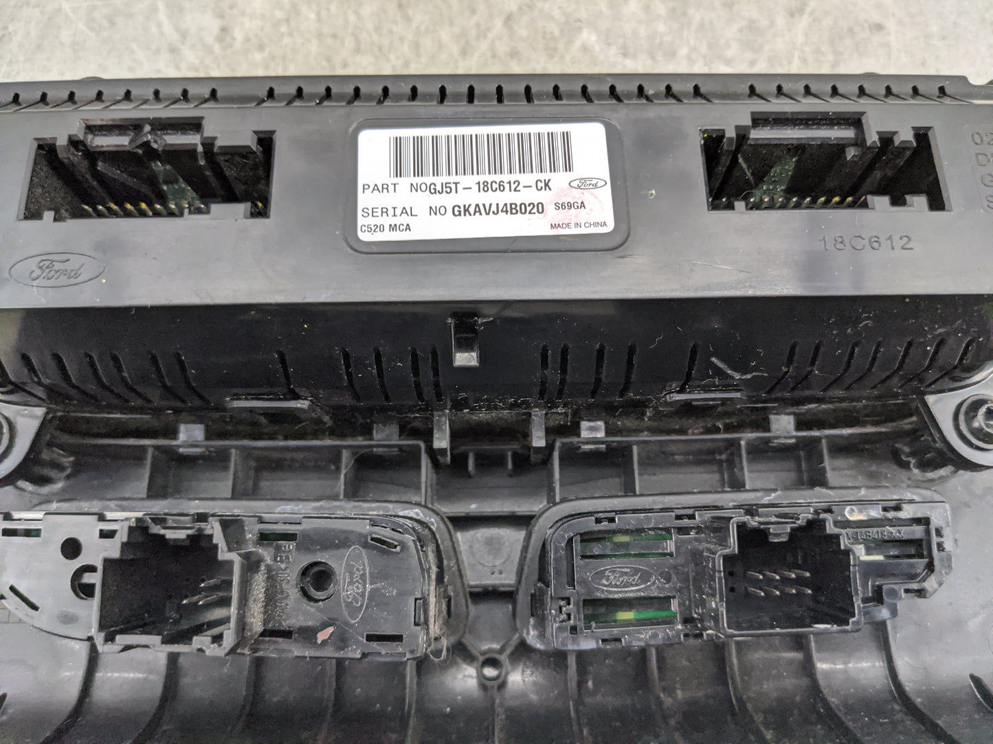 2018-2019 Ford Escape Climate Control Module Temperature AC/Heater Replacement P/N:GJ5T-18C612-CK GKAVJ4B020 Fits Fits 2018 