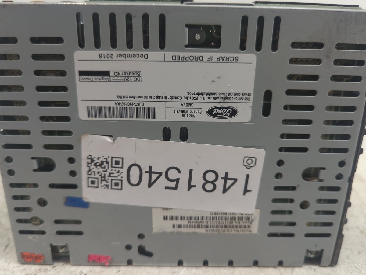 2019 Ford Escape Radio AM FM Cd Player Receiver Replacement P/N:GJ5T-19C107-KA RJ2BN4M Fits OEM Used Auto Parts - Oemusedaut
