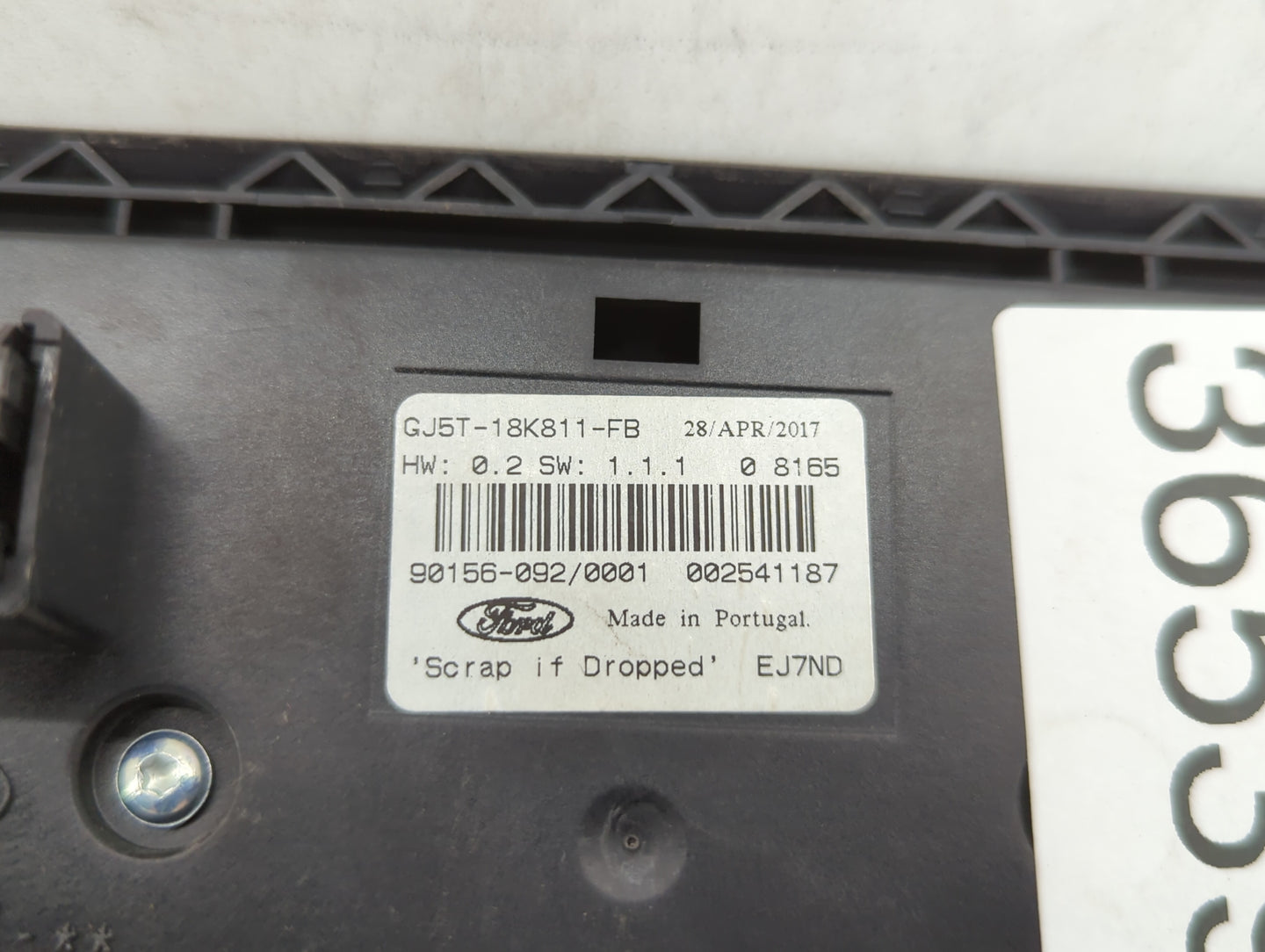 2017-2019 Ford Escape Radio AM FM Cd Player Receiver Replacement P/N:JJ5T-18K811-FA GJ5T-18K811-FB Fits Fits 2017 2018 2019 
