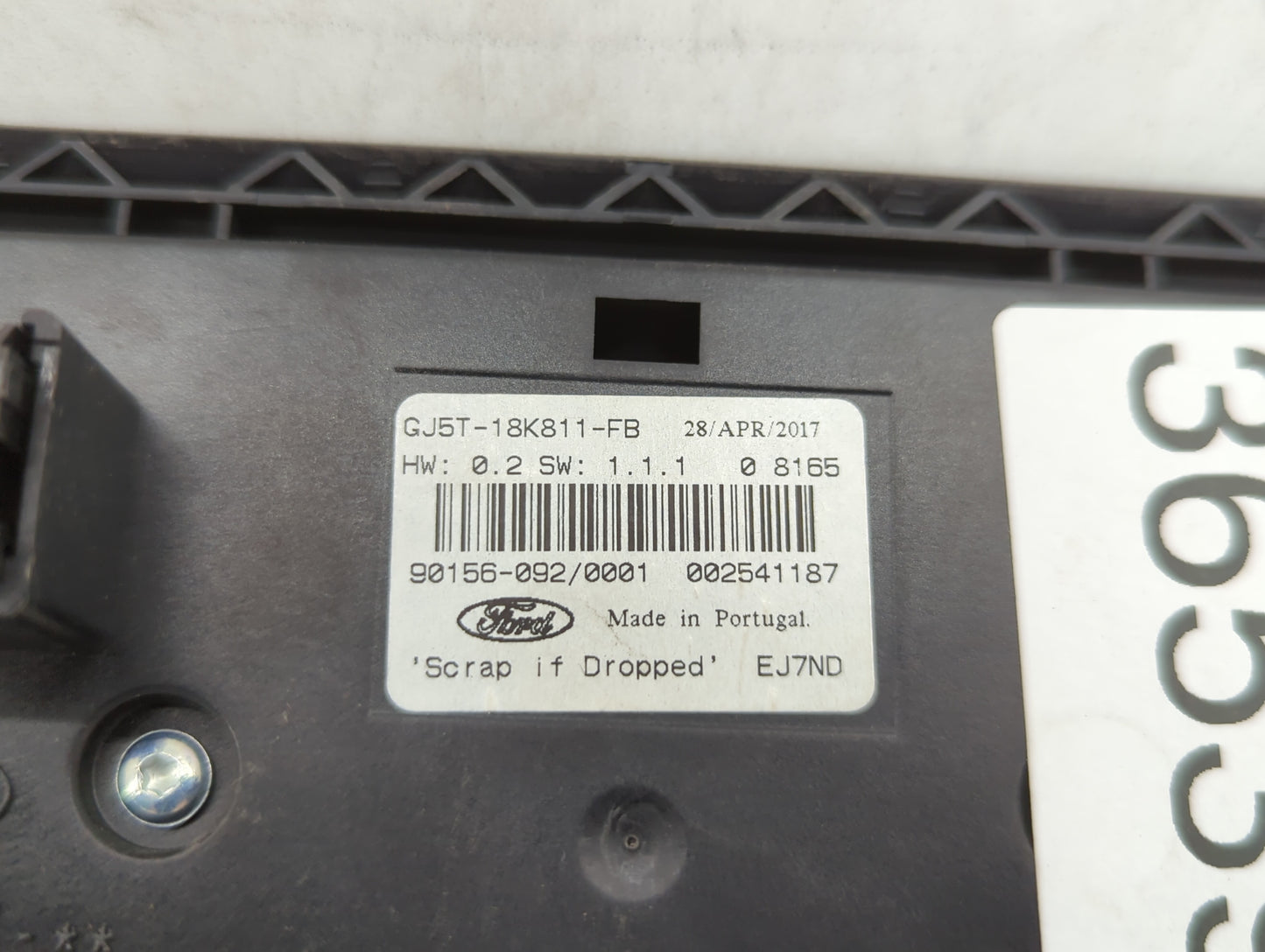 2017-2019 Ford Escape Radio AM FM Cd Player Receiver Replacement P/N:JJ5T-18K811-FA GJ5T-18K811-FB Fits Fits 2017 2018 2019 