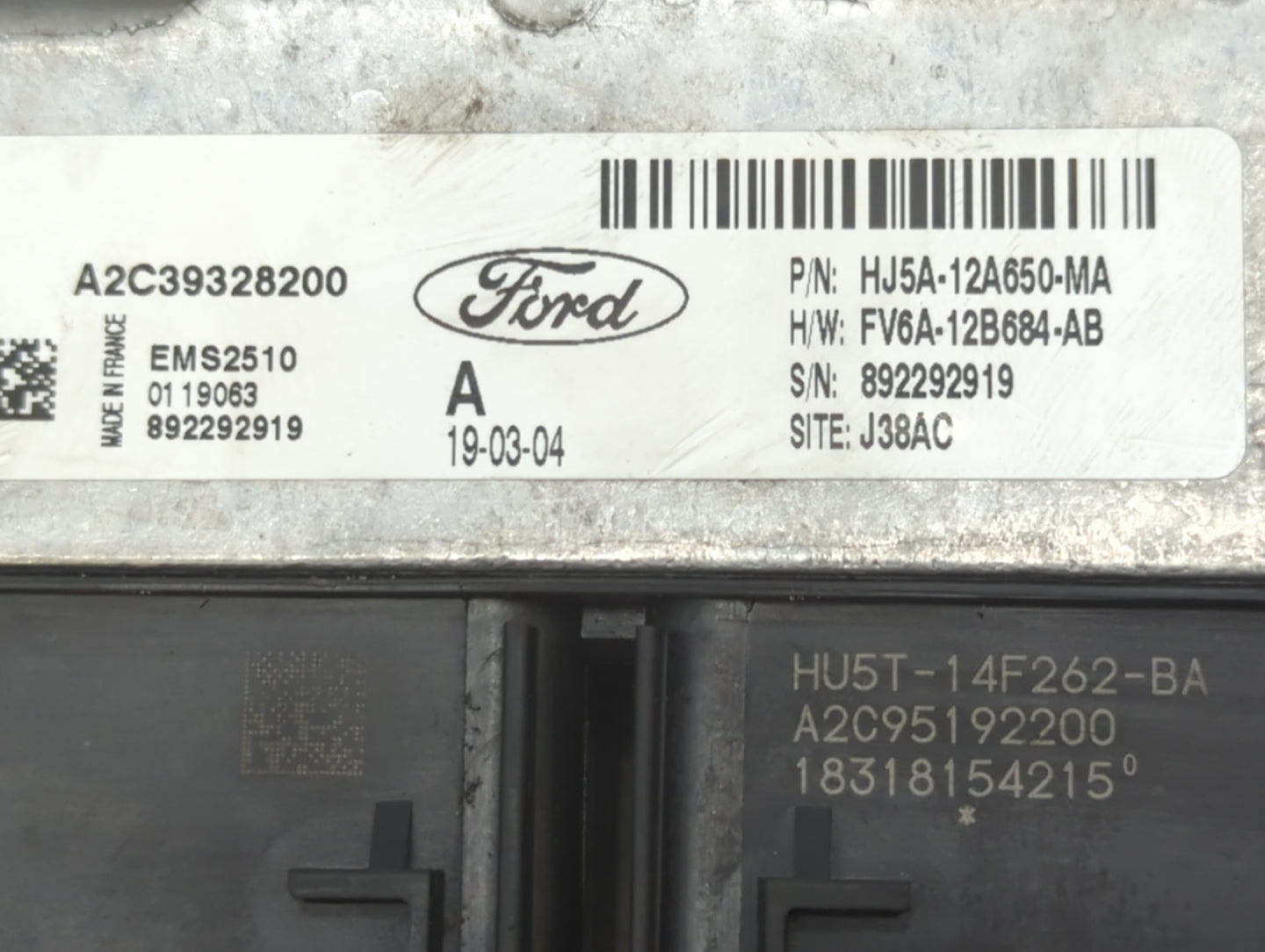 2017-2019 Ford Escape PCM Engine Control Computer ECU ECM PCU OEM P/N:HJ5A-12A650-MA FV6A-12B684-AB Fits Fits 2017 2018 2019