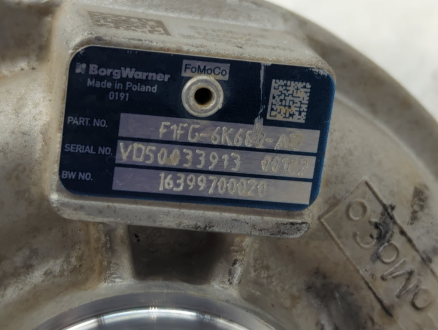 2017 Ford Escape Turbocharger Turbo Charger Super Charger Supercharger - Oemusedautoparts1.com