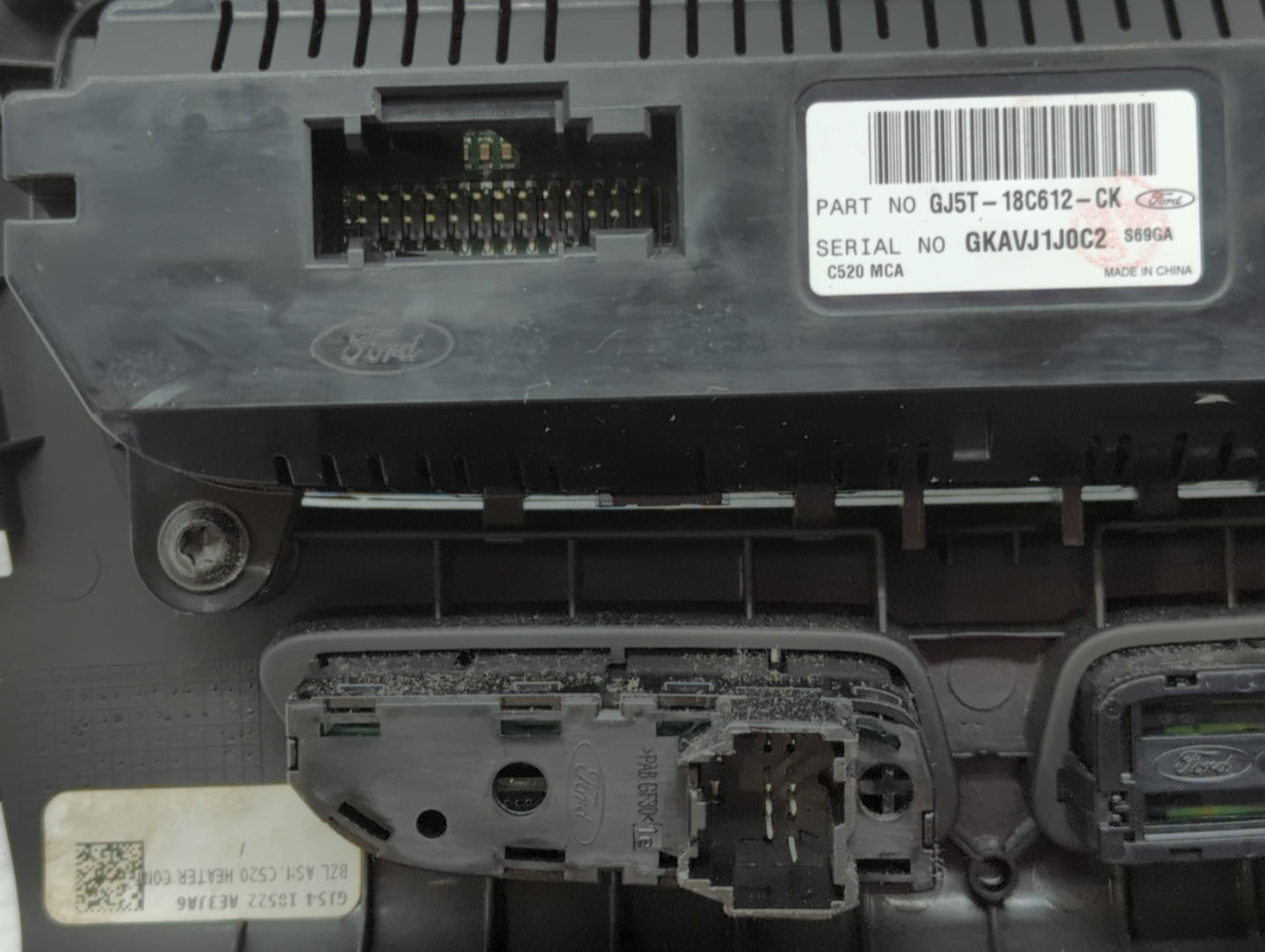2018-2019 Ford Escape Climate Control Module Temperature AC/Heater Replacement P/N:GJ5T-18C612-CK Fits Fits 2018 2019 OEM Us