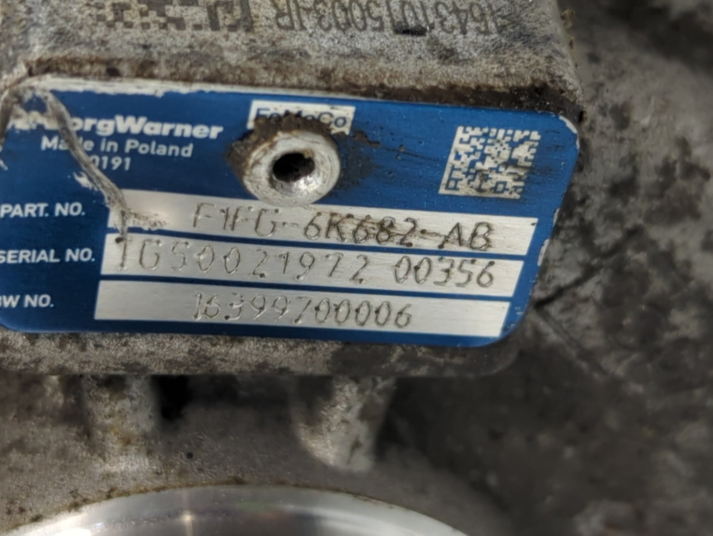 2017 Ford Escape Turbocharger Turbo Charger Super Charger Supercharger - Oemusedautoparts1.com