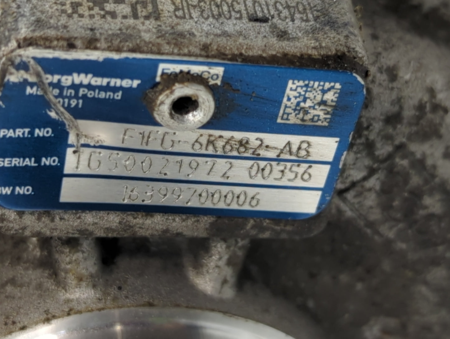 2017 Ford Escape Turbocharger Turbo Charger Super Charger Supercharger - Oemusedautoparts1.com