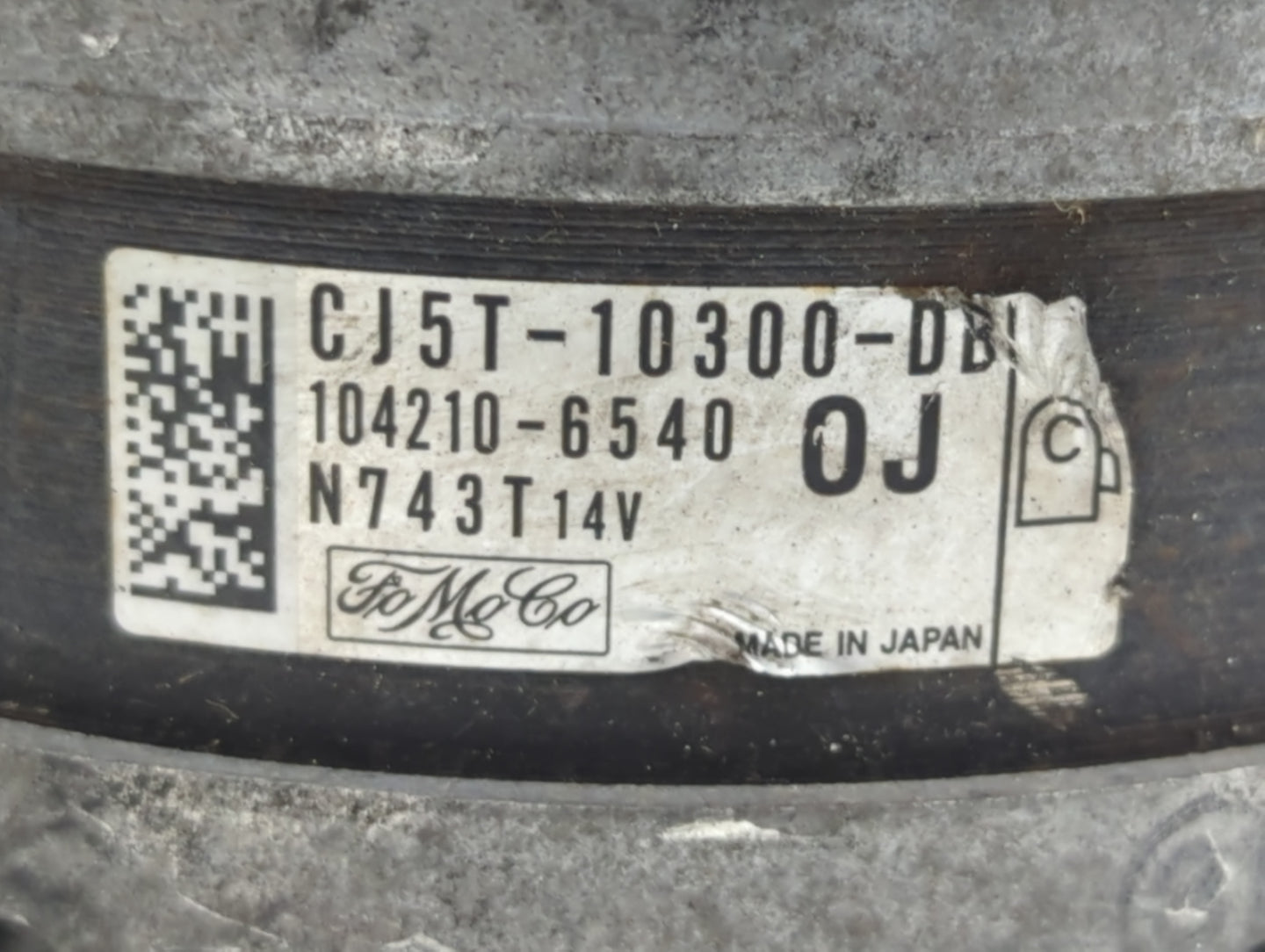 2013-2019 Ford Escape Alternator Replacement Generator Charging Assembly Engine OEM P/N:CJ5T-10300-DB Fits OEM Used Auto Par