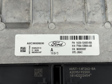 2017-2019 Ford Escape PCM Engine Control Computer ECU ECM PCU OEM P/N:A2C39328200 HJ5A-12A650-MA Fits Fits 2017 2018 2019 OEM Used Auto Parts
